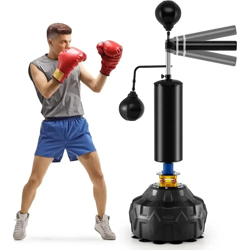 Speed Bag Boxing - Height-Adjustable Rebounding Boxing Bag with 2