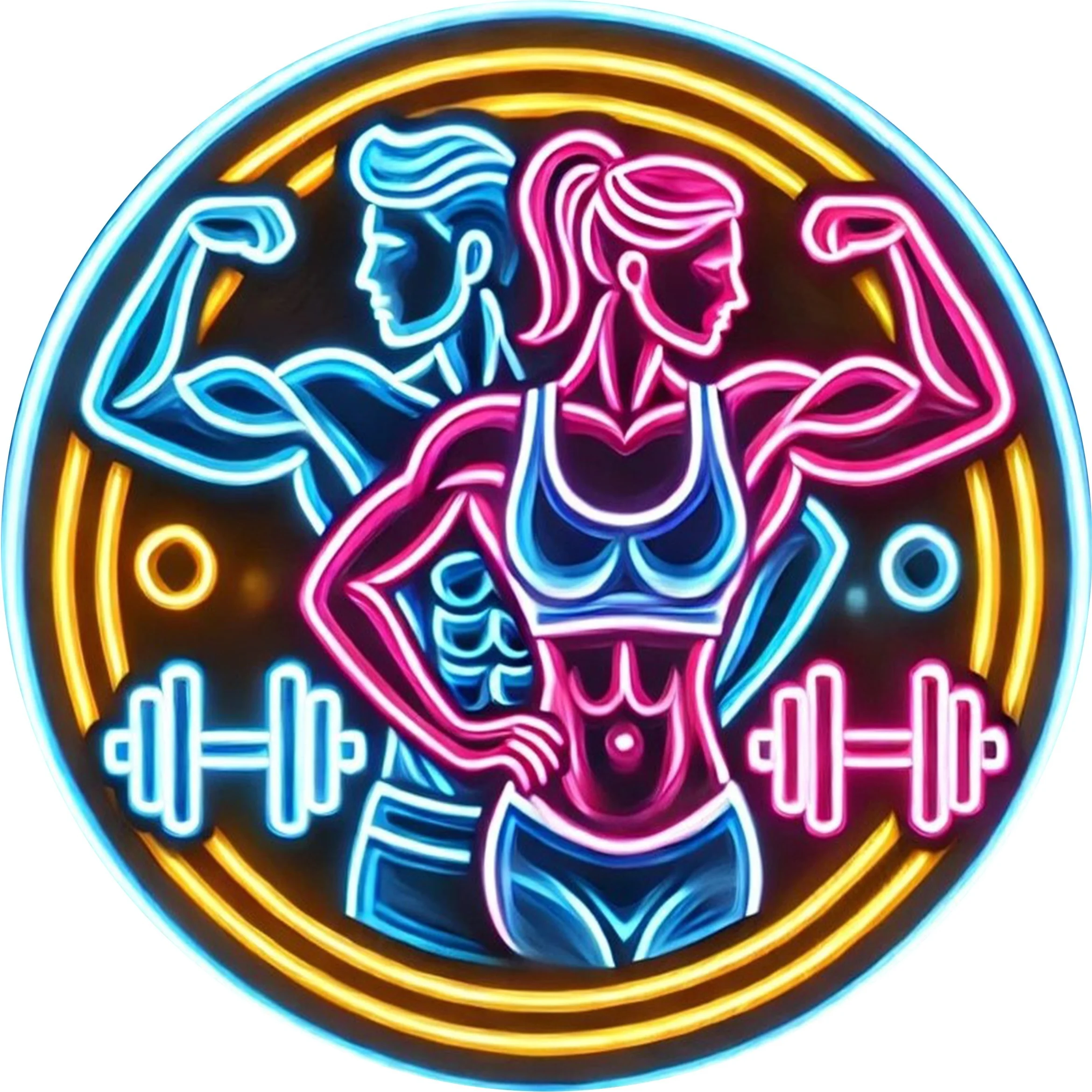 Home Gym Aesthetic - 2D Metal Sign Fitness Gym Neon