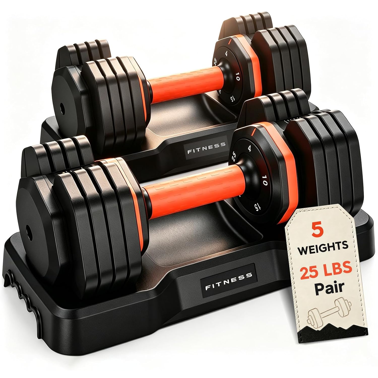 Home Gym Dumbbell Set - Adjustable Dumbbell Set 5/10-in-1 Free Weight