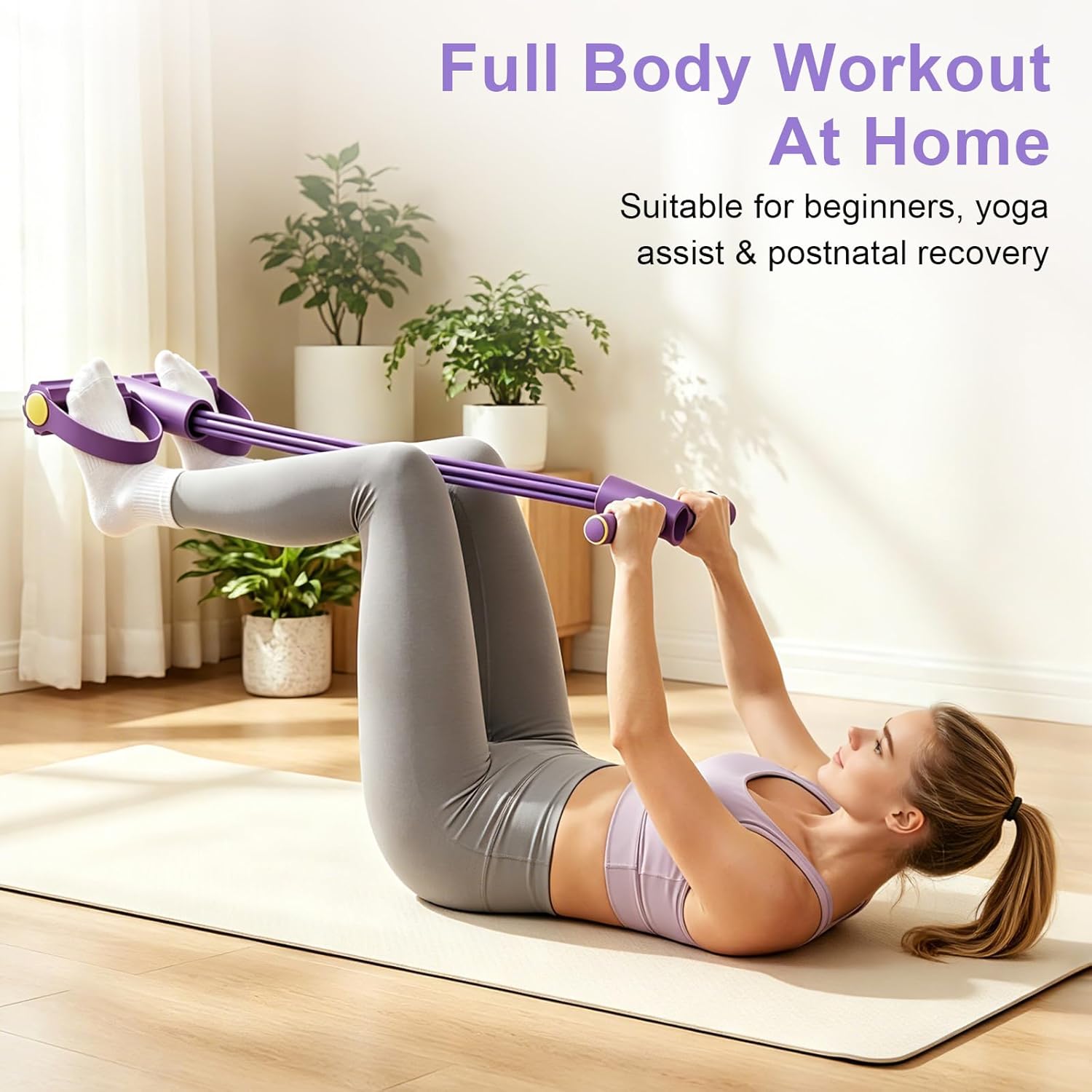 Home Gym Resistance Machine - 4-Tube Resistance Band Multi Function Tension