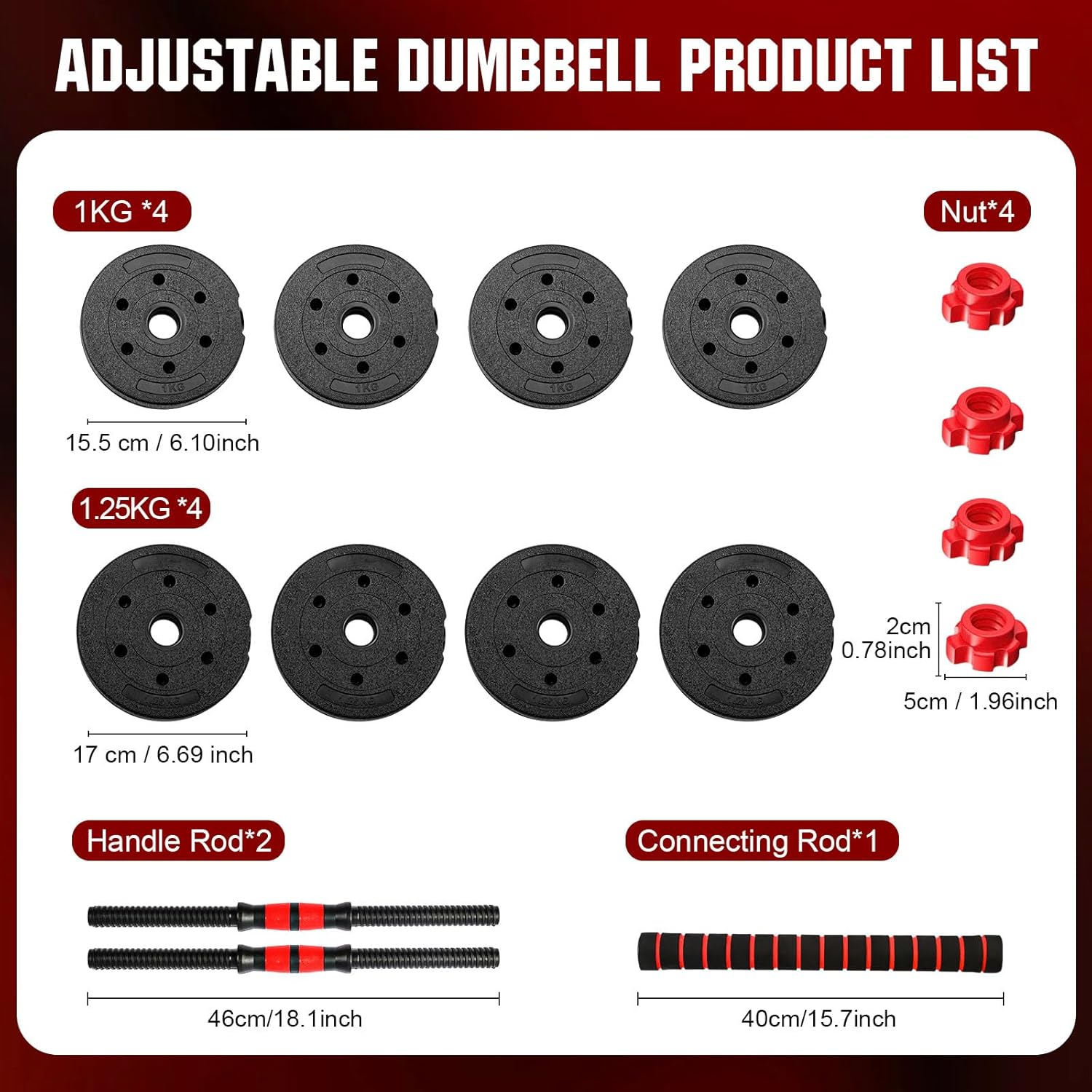 22lb 2-in-1 Adjustable Dumbbel - đánh giá và giá Home Gym Dumbbell Set