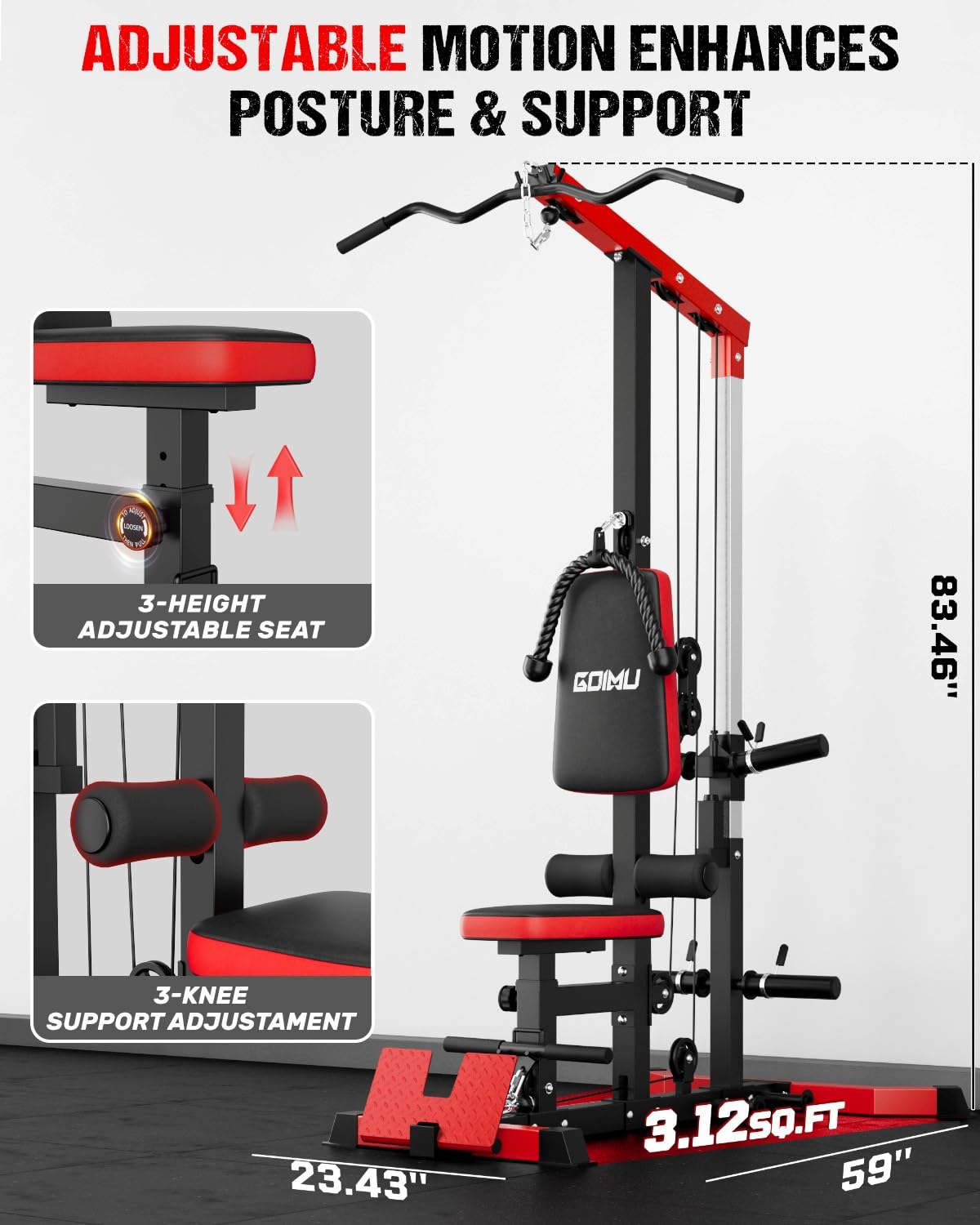 LAT Pulldown & Row Cable Machi - đánh giá và giá Home Gym Lat Pulldown