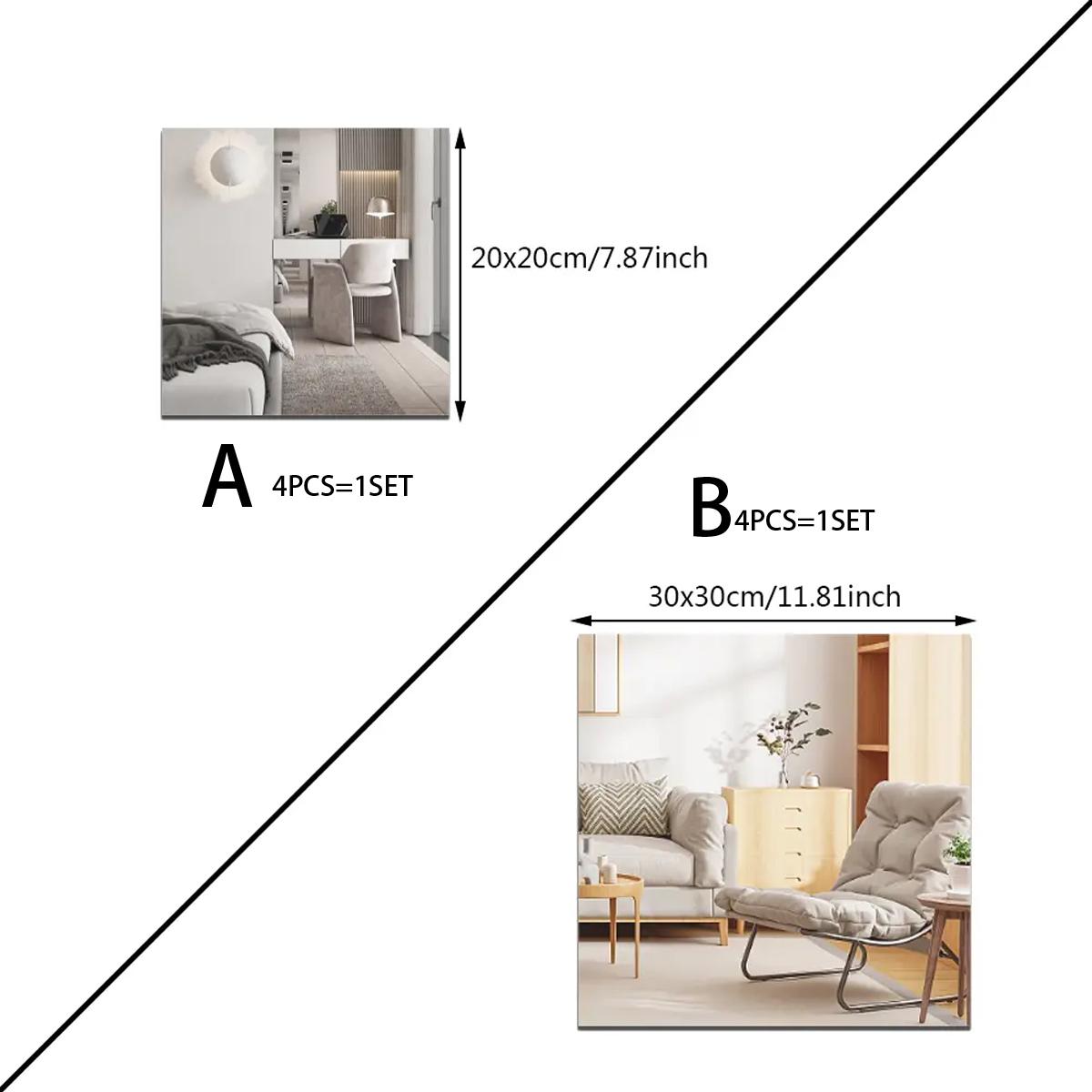 4Pcs Acrylic Mirror Wall Stick - đánh giá và giá Home Gym Aesthetic
