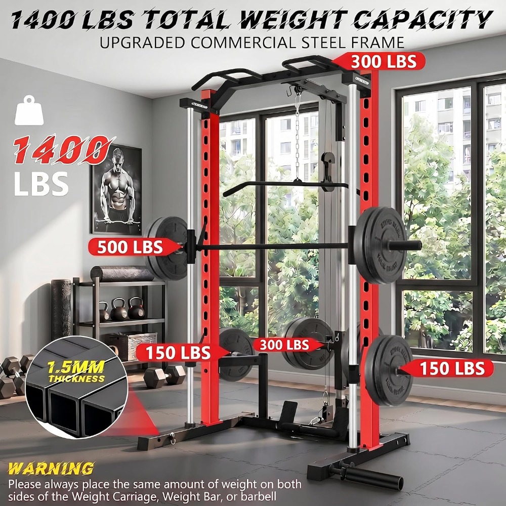 All-in-One Smith Machine Power - đánh giá và giá Home Gym Lat Pulldown
