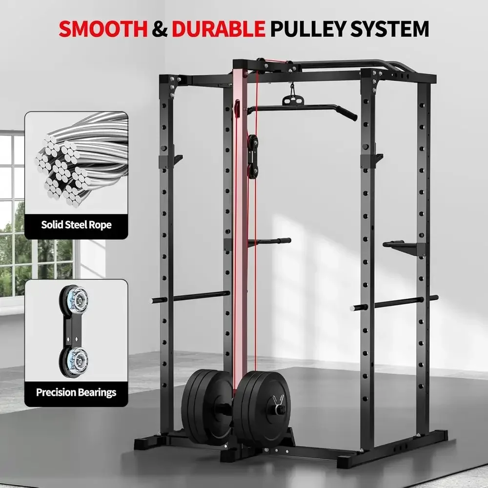2000LBS Capacity Power Rack wi - đánh giá và giá Lat Pulldown Cable
