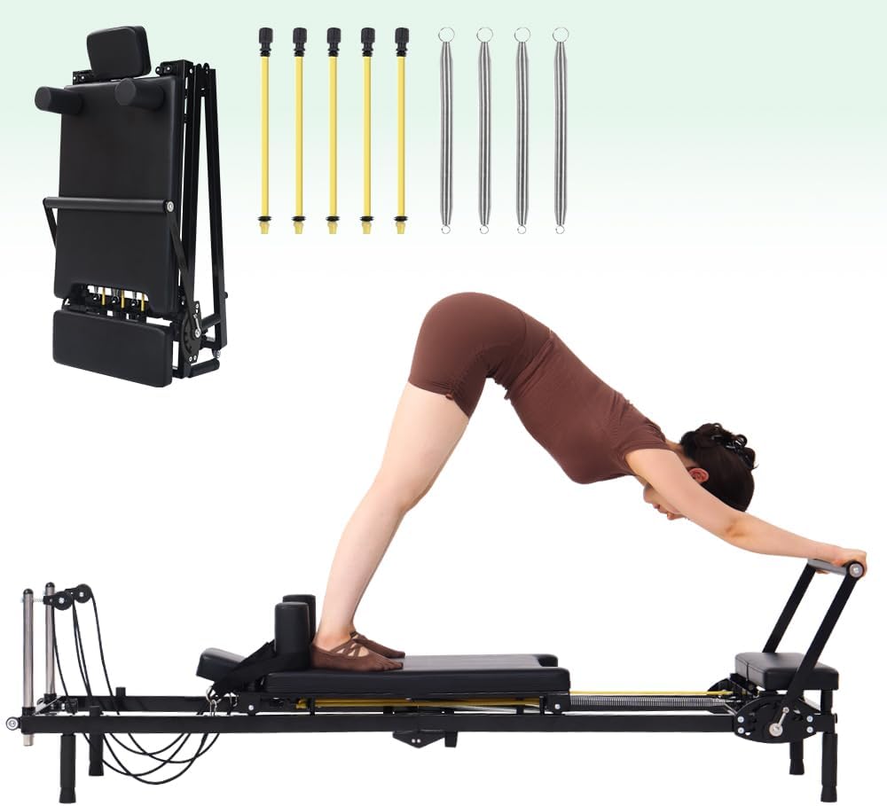Foldable Pilates Reformer Mach - đánh giá và giá Home Gym No Equipment