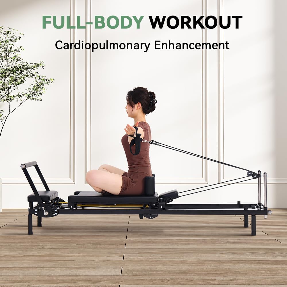 Foldable Pilates Reformer Mach - đánh giá và giá Home Gym No Equipment