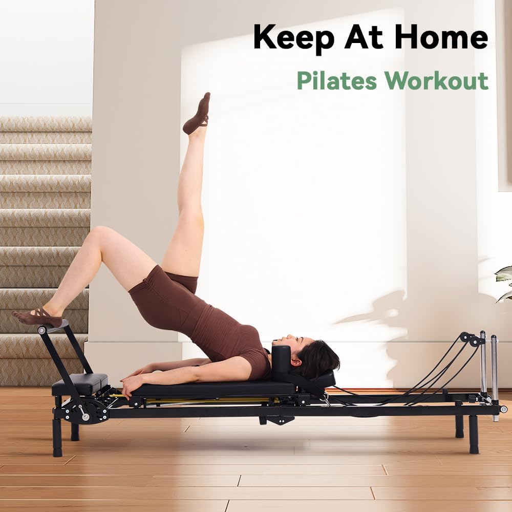 Foldable Pilates Reformer Mach - đánh giá và giá Home Gym No Equipment