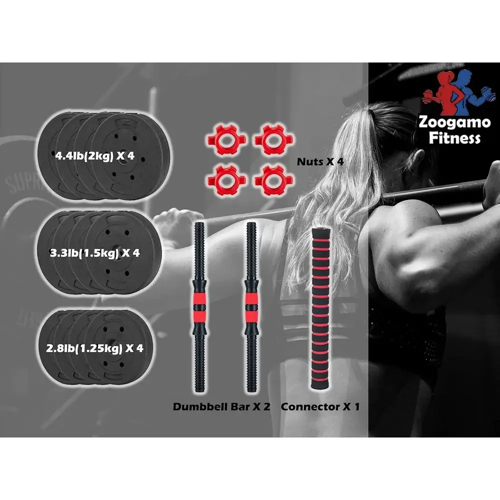 44Lb Adjustable Dumbbell Set w - đánh giá và giá Home Gym Dumbbell Set