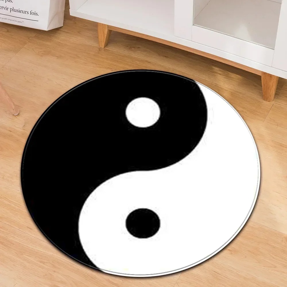 Yin Yang Taiji Round Rug Flowe - đánh giá và giá Home Gym Aesthetic