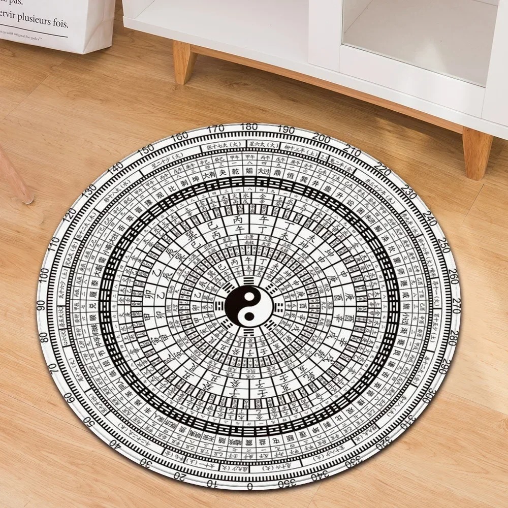 Yin Yang Taiji Round Rug Flowe - đánh giá và giá Home Gym Aesthetic