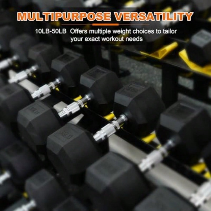 Dumbbells Rubber Coated Hand W - đánh giá và giá Home Gym Dumbbell Set