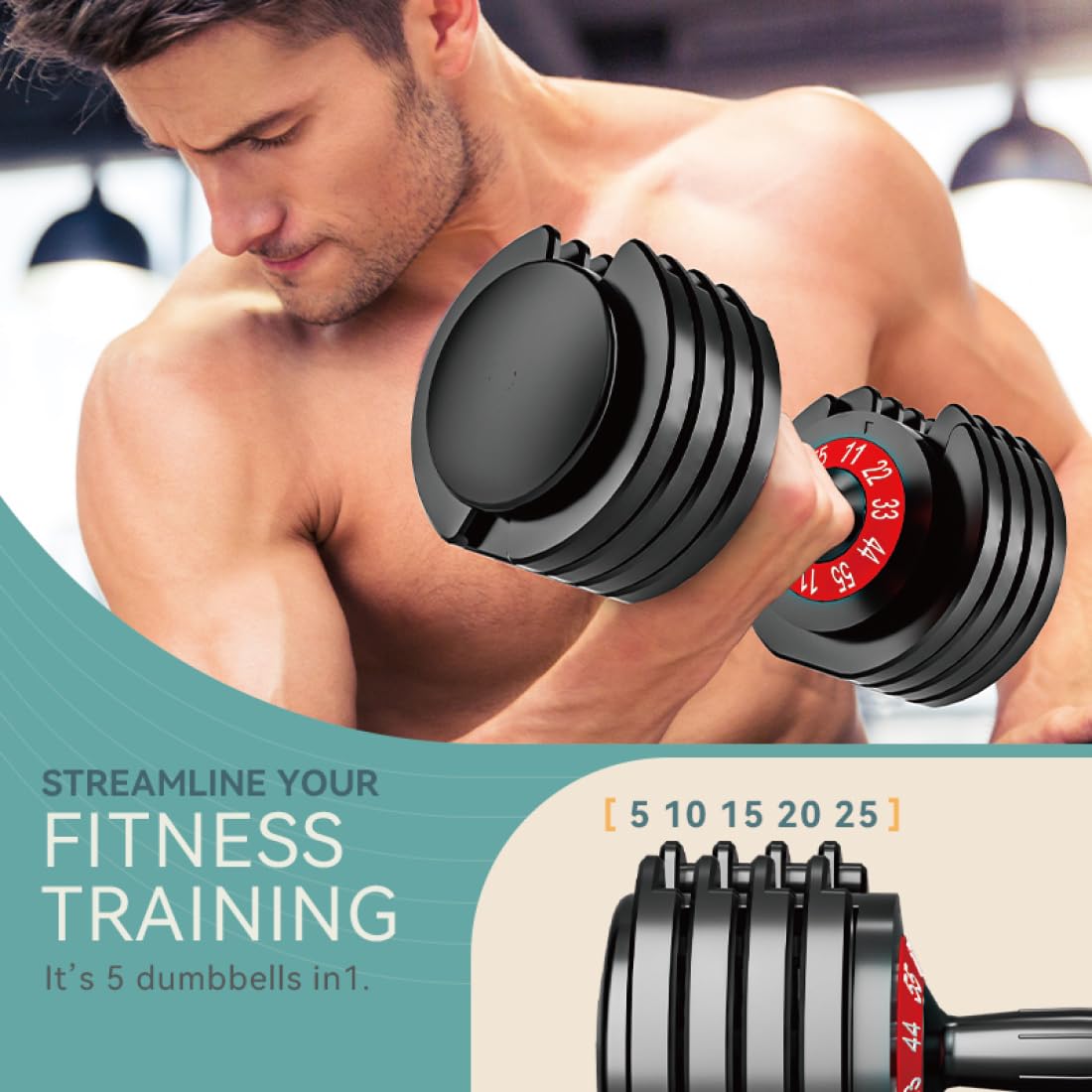 Adjustable Dumbbell Set 5-in-1 - đánh giá và giá Home Gym Dumbbell Set