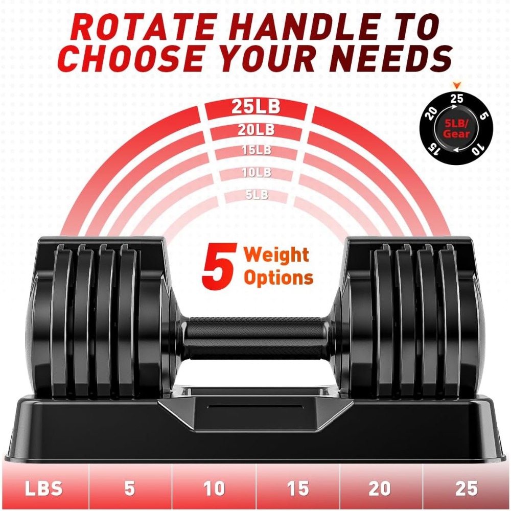 Adjustable Dumbbell Set, 50lbs - đánh giá và giá Home Gym Dumbbell Set
