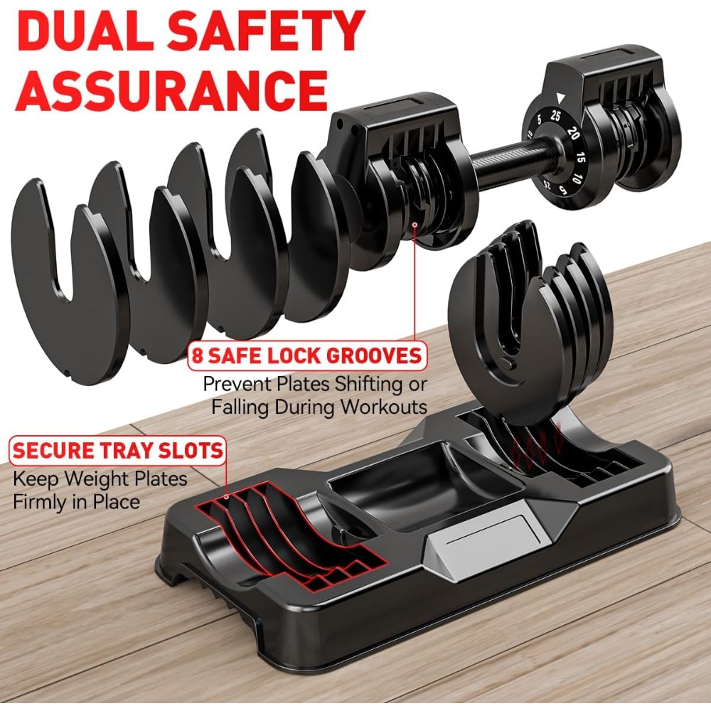 Adjustable Dumbbell Set, 50lbs - đánh giá và giá Home Gym Dumbbell Set