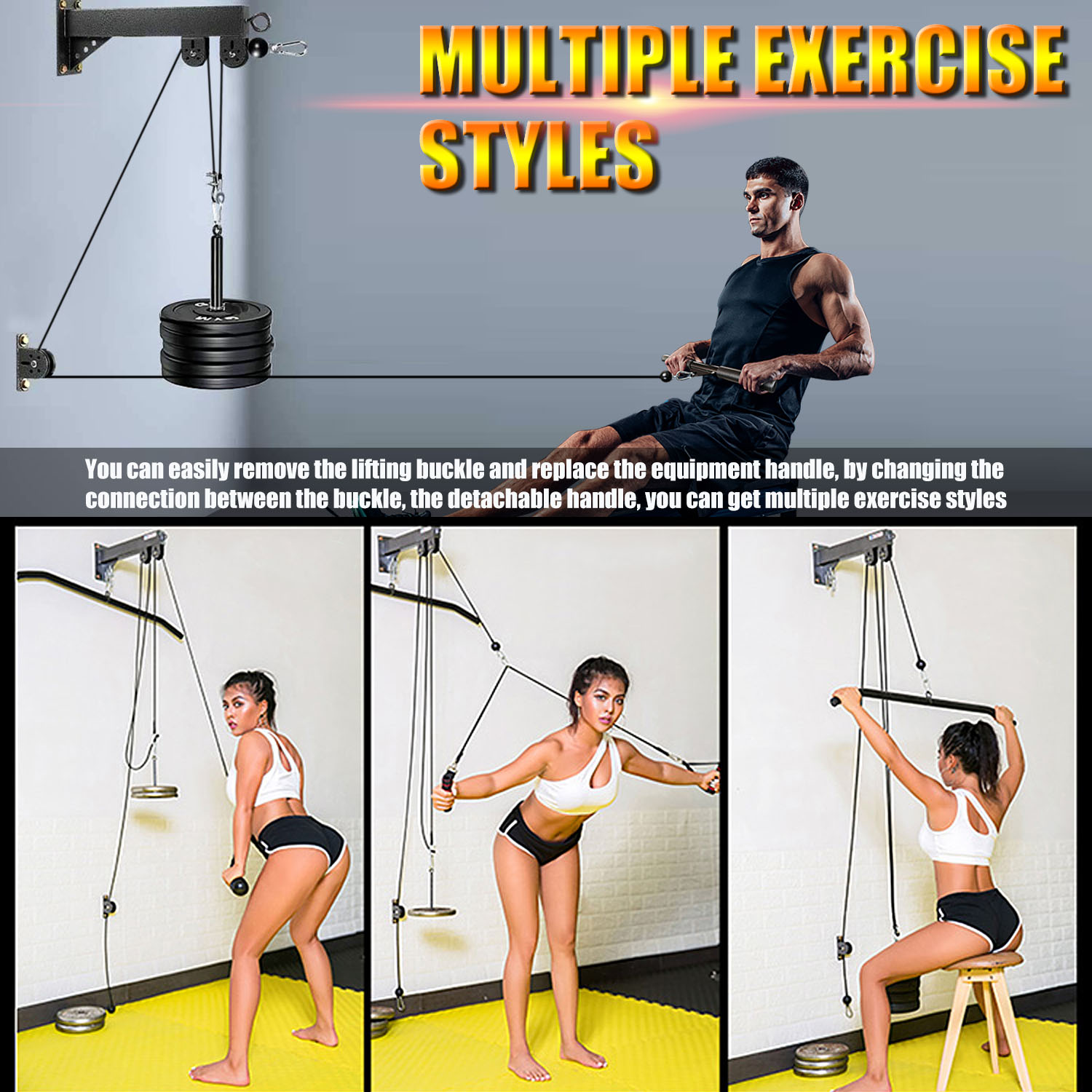 Fitness Wall Mounted Pulley Sy - đánh giá và giá Lat Pulldown Cable