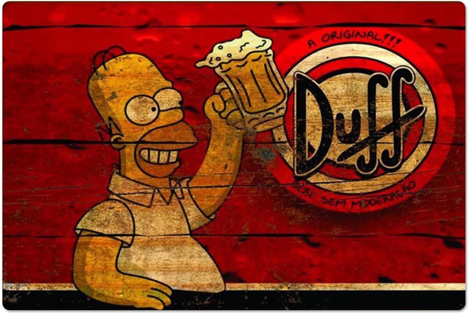 Retro Metal Poster Homer Duff  - đánh giá và giá Home Gym Aesthetic